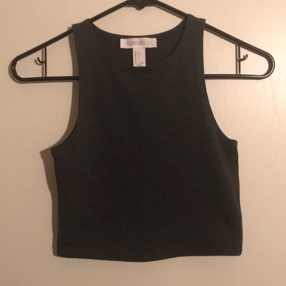 Dark gray crop top